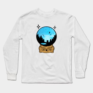 Crystal Ball Mountain Witch Long Sleeve T-Shirt